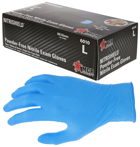 MCR Safety Blue 4 mil Medical grade Nitrile Disp-eSafety Supplies, Inc