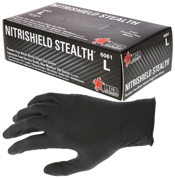 MCR Safety BLK NBR 4 mil disp-eSafety Supplies, Inc