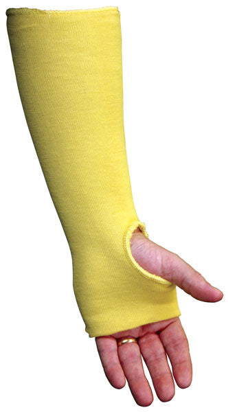 Memphis Glove Yellow 14" Kevlar And Cotton Cut Resistant Sleeve With Thumb Slot-eSafety Supplies, Inc