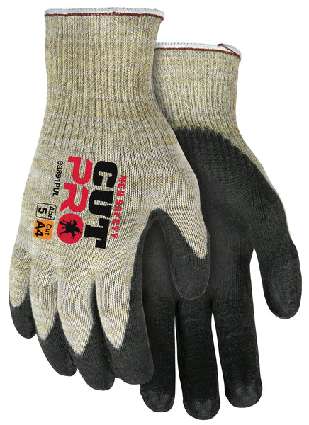 MCR Safety Yellow 10 Ga Plaited Shell Black PU Palm-eSafety Supplies, Inc
