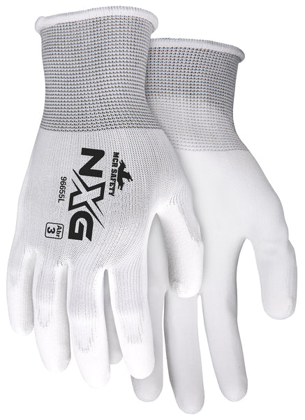 MCR Safety White Poly White PU 13 Gauge L-eSafety Supplies, Inc