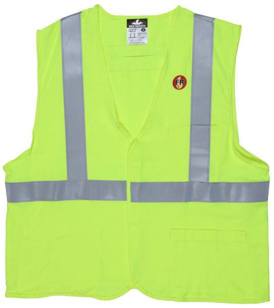 MCR Safety Lime, Cl2, Fr Modacrylic Vest, L-eSafety Supplies, Inc