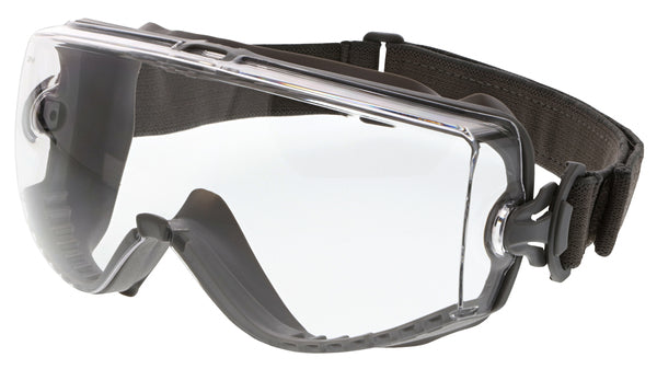 MCR Safety Hydroblast HB3 Gray, Clear UV-AF Elastic-eSafety Supplies, Inc