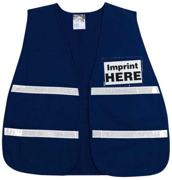 MCR Safety Incident Vest, Blue, White Reflective-eSafety Supplies, Inc
