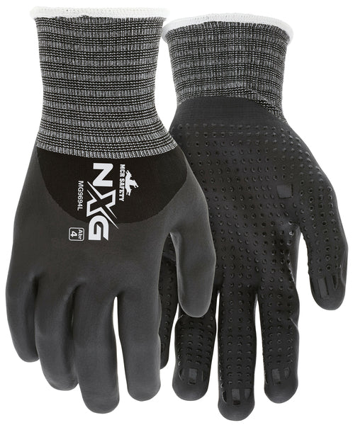 MCR Safety Nylon Bi-Polymer Coat, Nitrile Dots L-eSafety Supplies, Inc