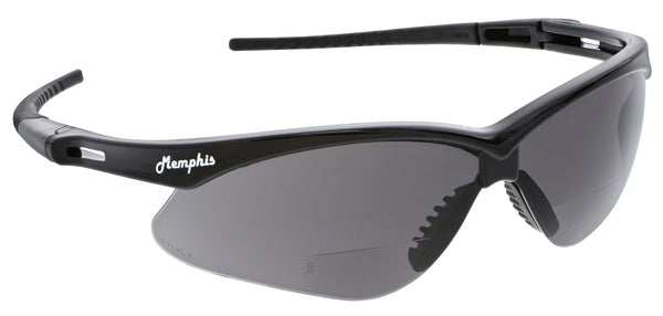 MCR Safety Memphis MP1 Black Frame, Gray 1.5 Mag.-eSafety Supplies, Inc