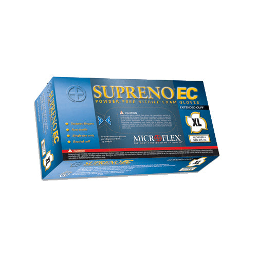 Microflex - Blue Supreno EC Nitrile Powder-Free Disposable Gloves, Textured - Box-eSafety Supplies, Inc