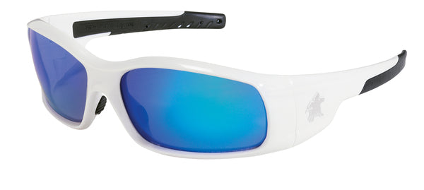 MCR Safety Swagger SR1 White Frame, Blue Dmd Mirror-eSafety Supplies, Inc
