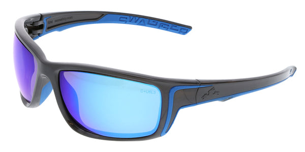 MCR Safety Swagger SR4 Gun Metal, Blue Diamond Mirr-eSafety Supplies, Inc