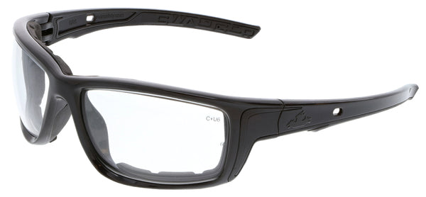 MCR Safety Swagger SR5 Charcoal Frame, Clear MAX6-eSafety Supplies, Inc