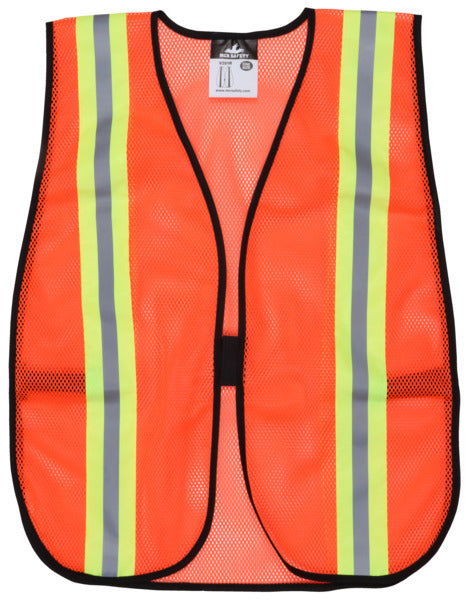 MCR Safety Poly, Mesh Safety Vest, 2 Lime/Silver St-eSafety Supplies, Inc