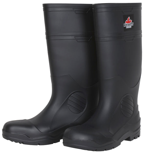 MCR Safety 16" PVC Econ Boot,Mens,Steel Toe,Blk 8-eSafety Supplies, Inc
