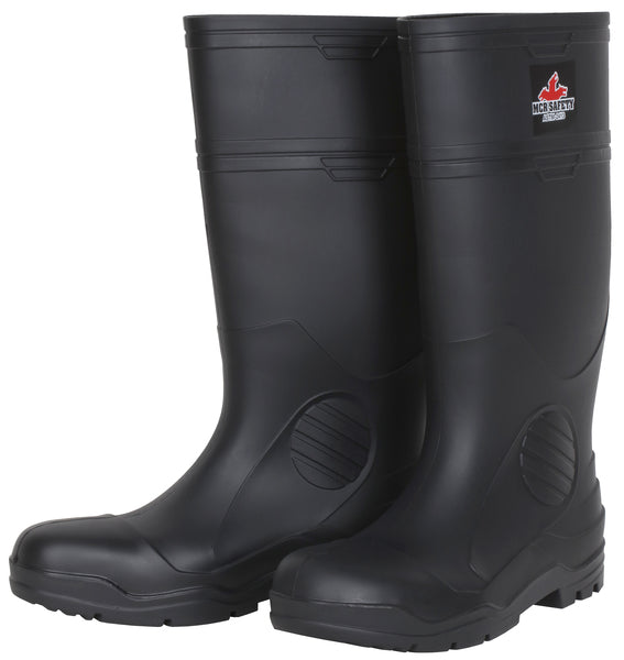 MCR Safety 16" PVC Econ Boot,Mens,Steel Toe,Blk 13-eSafety Supplies, Inc