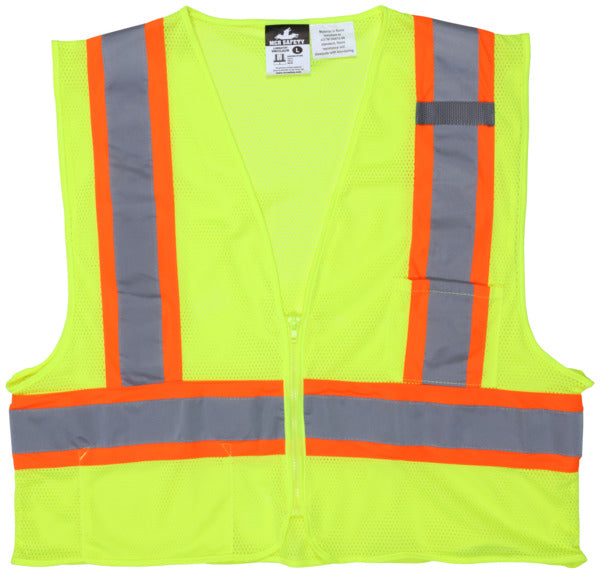 MCR Safety Value,Class 2, Mesh,LF,4 1/2 Org/Silv XL-eSafety Supplies, Inc