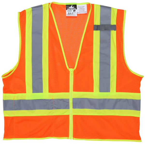 MCR Safety Mesh Safety Vest, LF, 4 1/2" Ref M-eSafety Supplies, Inc