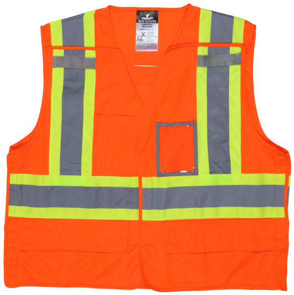 MCR Safety CSA Brkway Vest, 4" Lim/Sil Tpe X4-eSafety Supplies, Inc