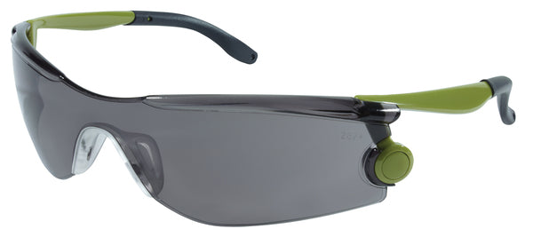 MCR Safety Mantis Green Temples Gray Lens-eSafety Supplies, Inc