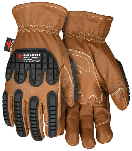 MCR Safety Grain Goat Dbl Palm Kevlar TPR Driver L-eSafety Supplies, Inc