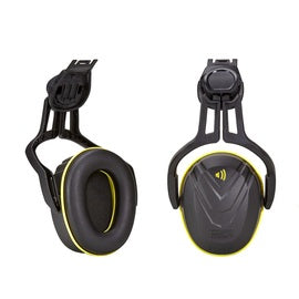 MSA Black/Yellow HDPE V-Gard® Cap Mounted Hearing Protection For Slotted Hard Hat Welding Helmets-eSafety Supplies, Inc
