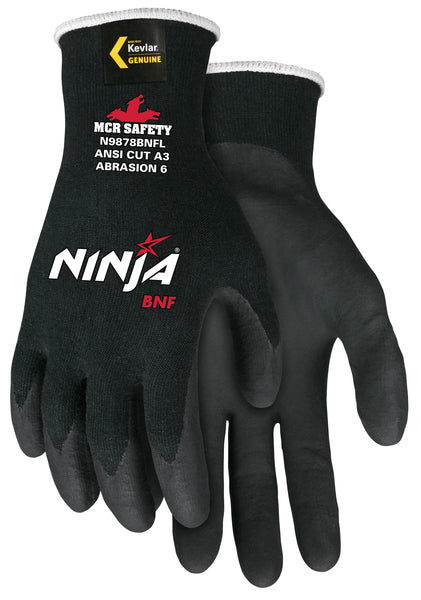 MCR Safety Ninja BNF, 18ga Black Kevlar L-eSafety Supplies, Inc