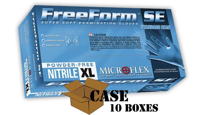 Microflex - FreeForm SE Powder-Free Nitrile Disposable Gloves - Case-eSafety Supplies, Inc