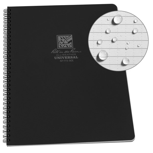 Maxi-Spiral Notebook - Side Universal - Black-eSafety Supplies, Inc