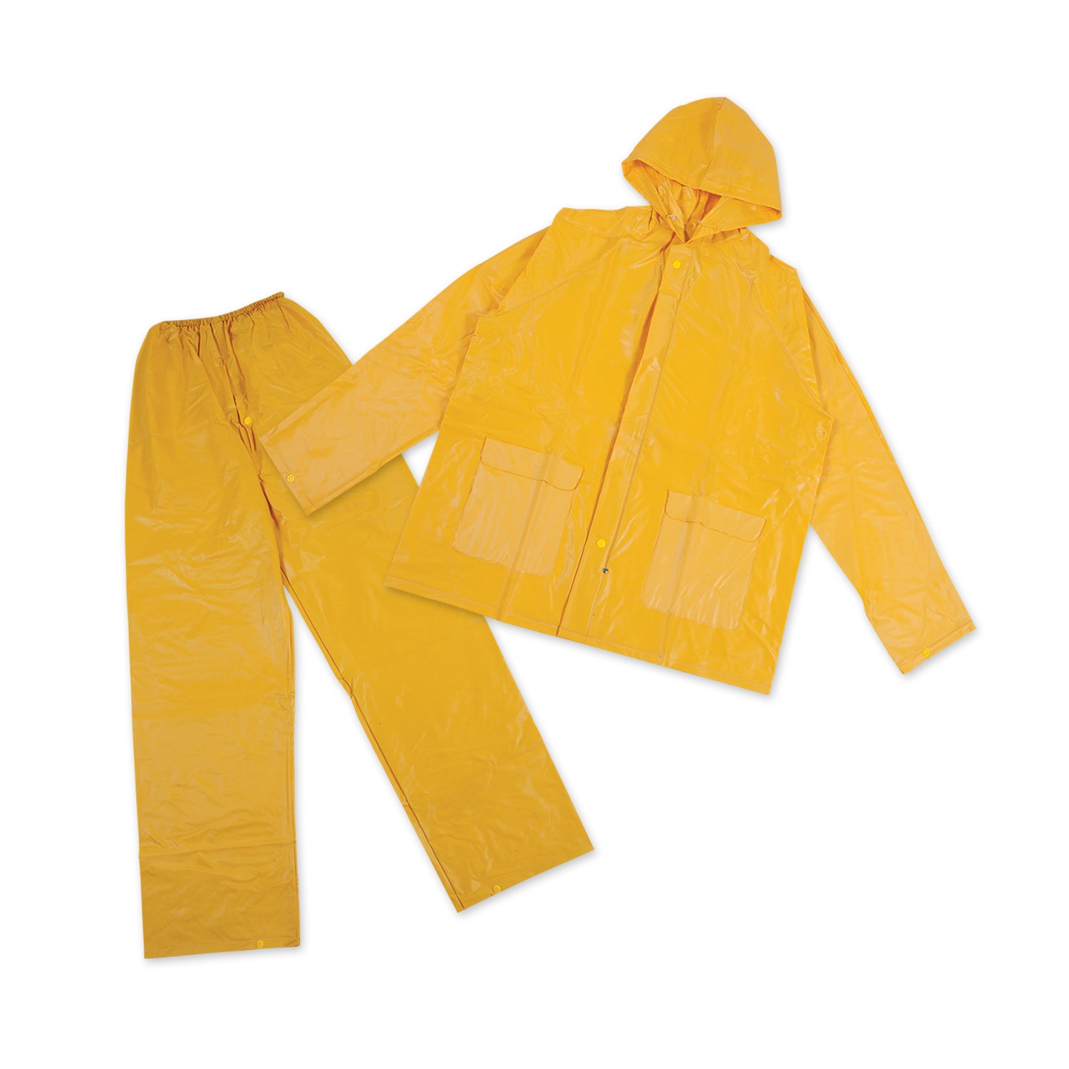 Pvc Rainsuit - Pvc Back - Yellow - M-eSafety Supplies, Inc