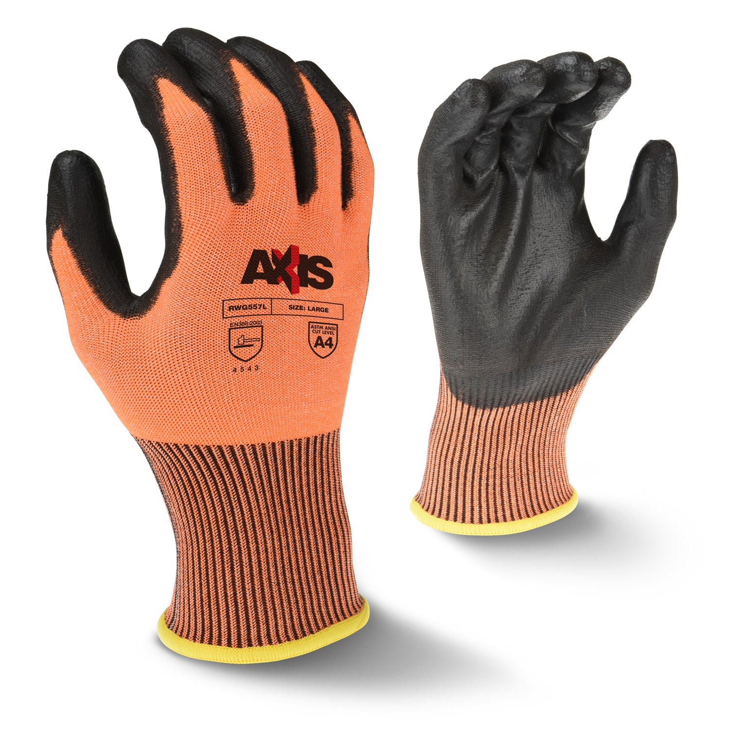 Radians RWG557 AXIS™ Cut Protection Level A4 High Tenacity Nylon Glove -eSafety Supplies, Inc
