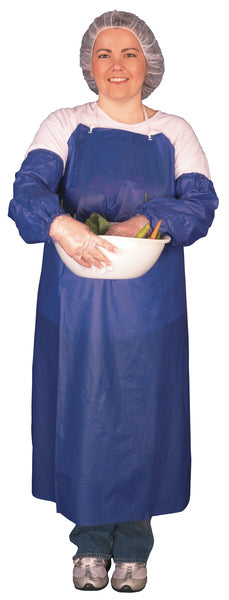 MCR Safety 8 mil, Blue, Vinyl Apron, Raw Edge, 35 X-eSafety Supplies, Inc