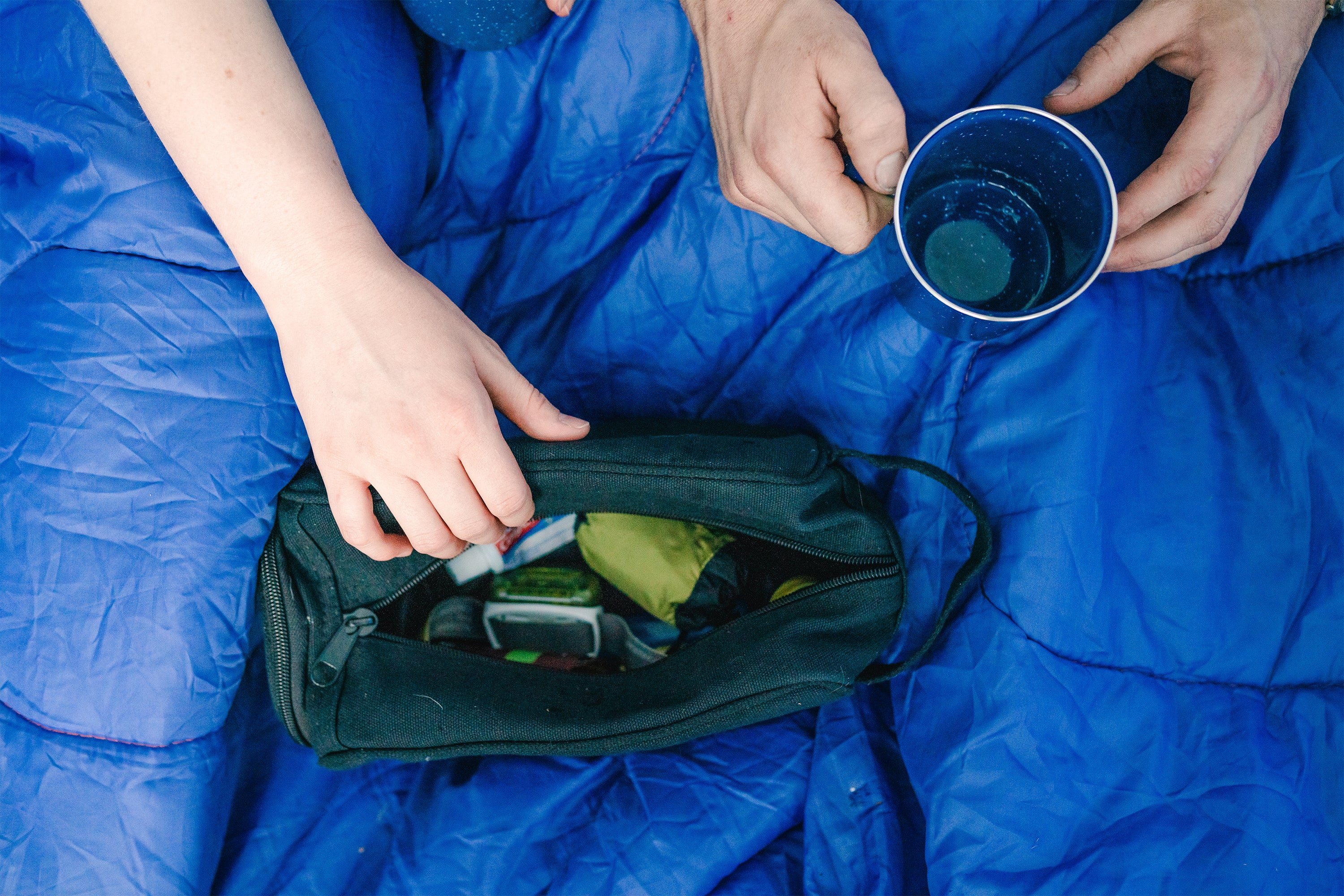 Cotton Canvas Travel Accessory Bag - Black-eSafety Supplies, Inc