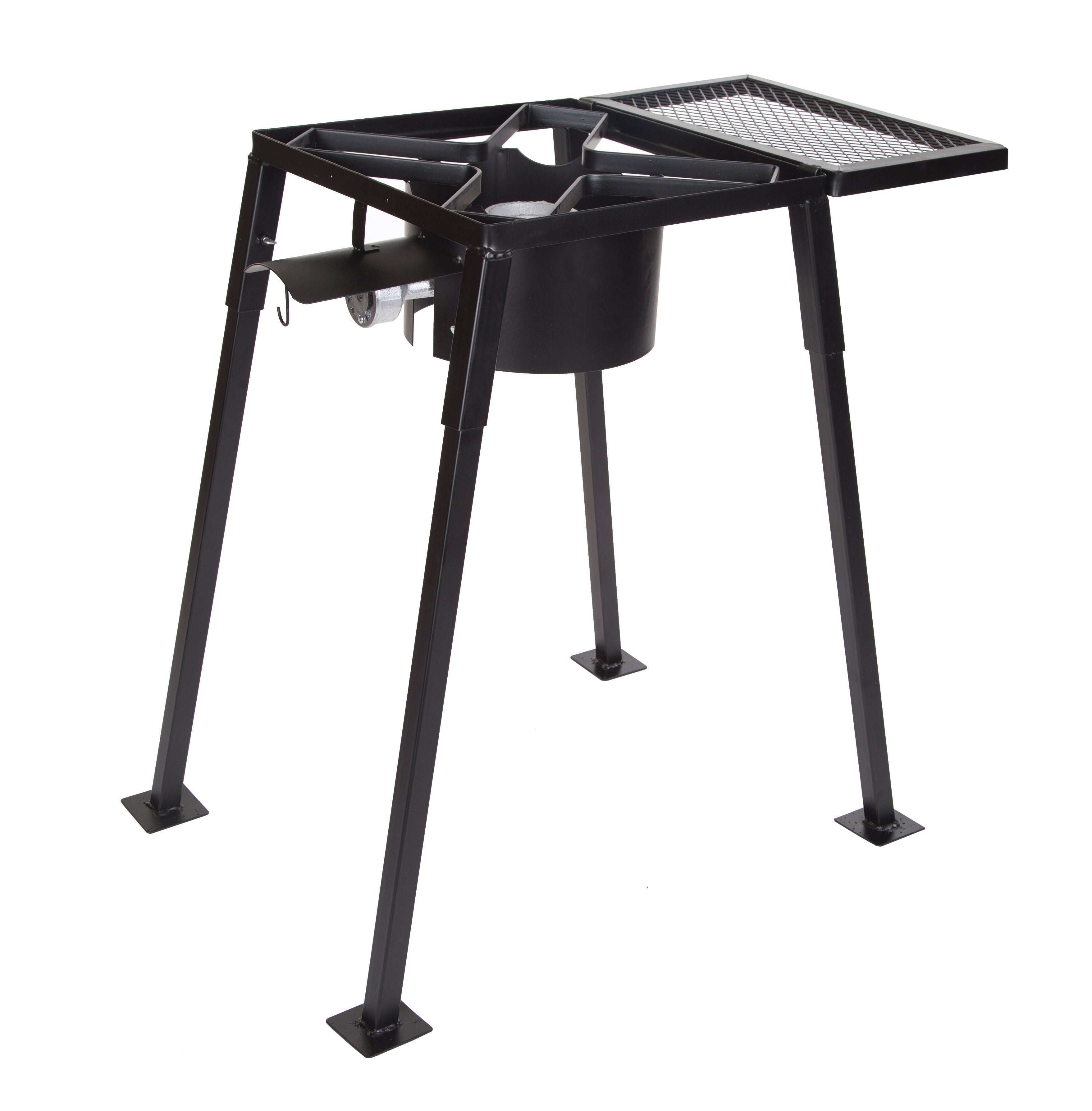 Portable Outdoor Cooker With Stand, Regulator & Mesh Shelf-eSafety Supplies, Inc