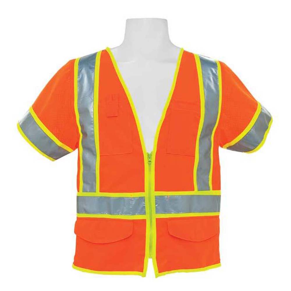 3A Safety - ANSI Class III Solid Multi-pocket Vest with Sleeves