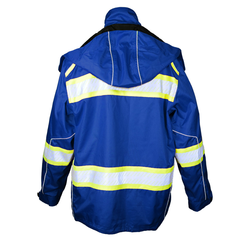 Enhanced Visibility Premium Class 1 Royal Blue/lime Jacket-eSafety Supplies, Inc