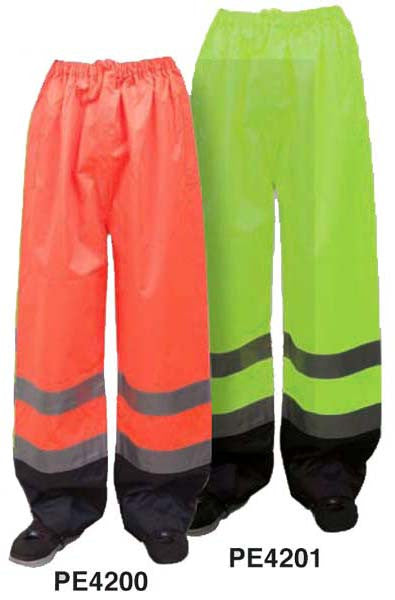 ANSI E-Class Ice Cool Waterproof Pants Lime Color Size Medium-eSafety Supplies, Inc