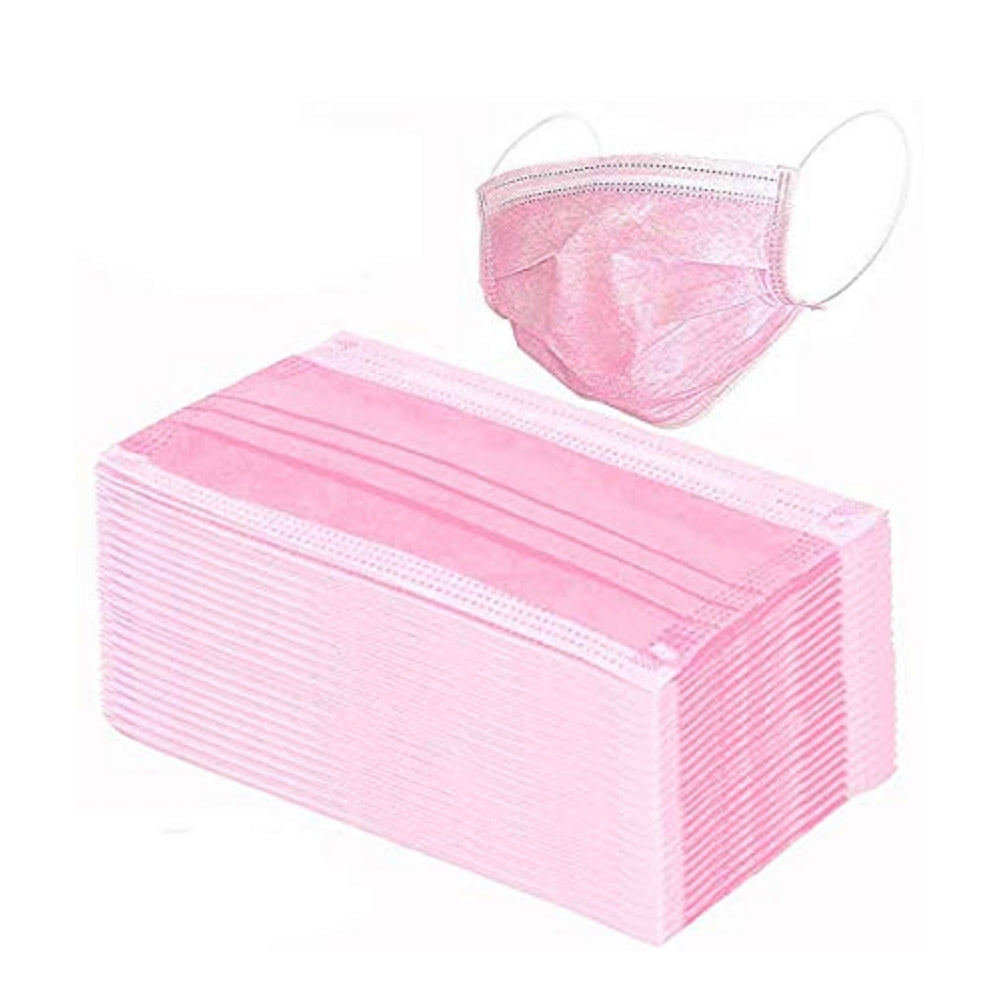 Disposable Pink Mask  (50 per box)