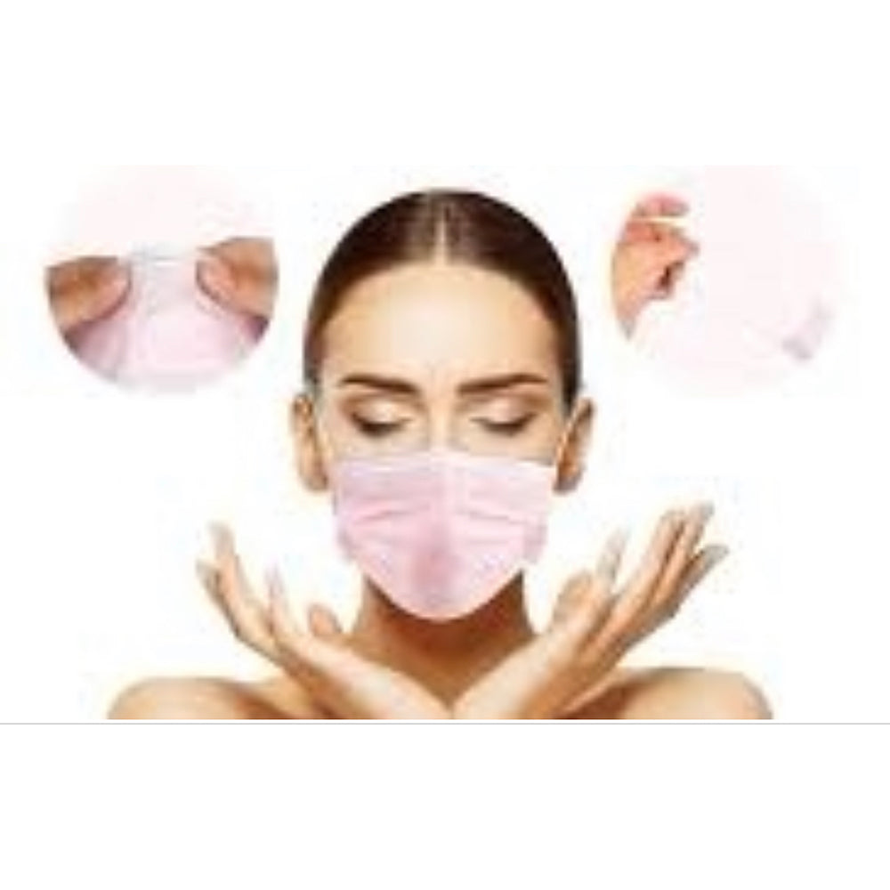 Disposable Pink Mask (50 per box)-eSafety Supplies, Inc