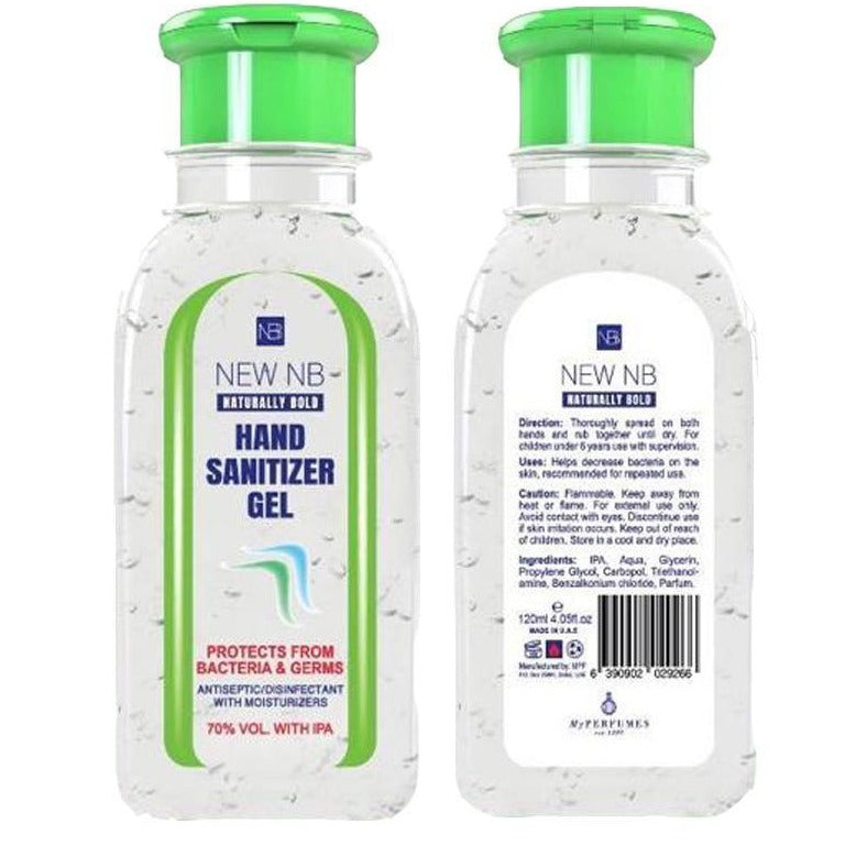 New NB Naturally Bold Hand Sanitizer Gel 120ML-eSafety Supplies, Inc