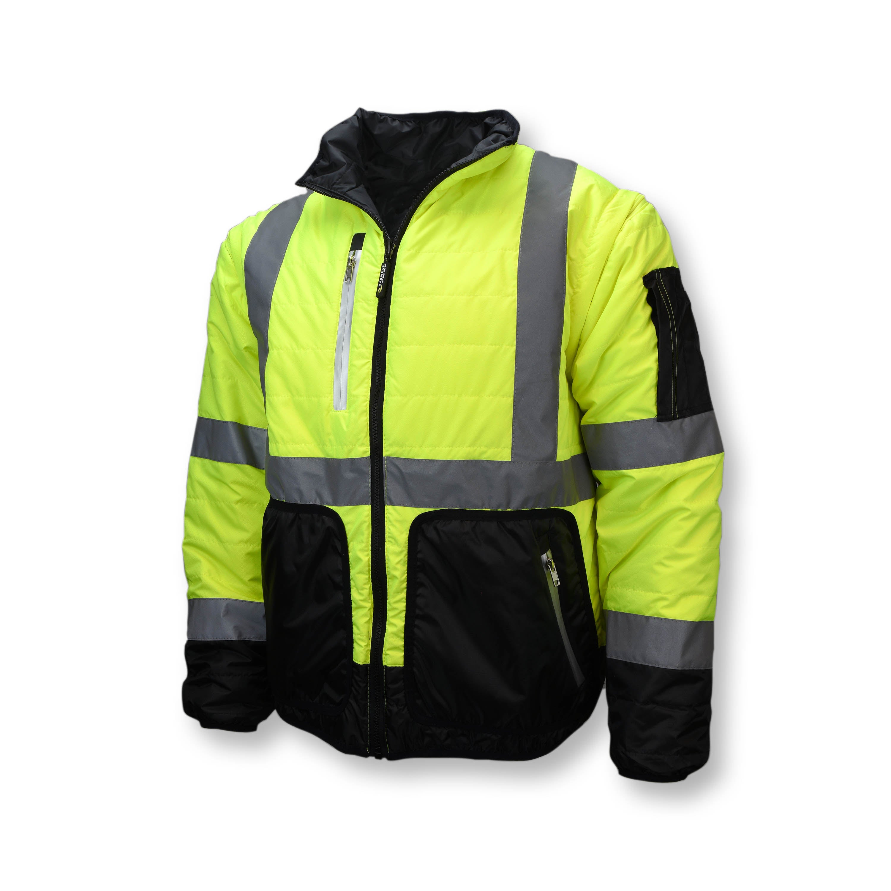 Radians SJ510 Quilted Reversible Four-in-One Jacket with Zip-Off Sleeves-eSafety Supplies, Inc