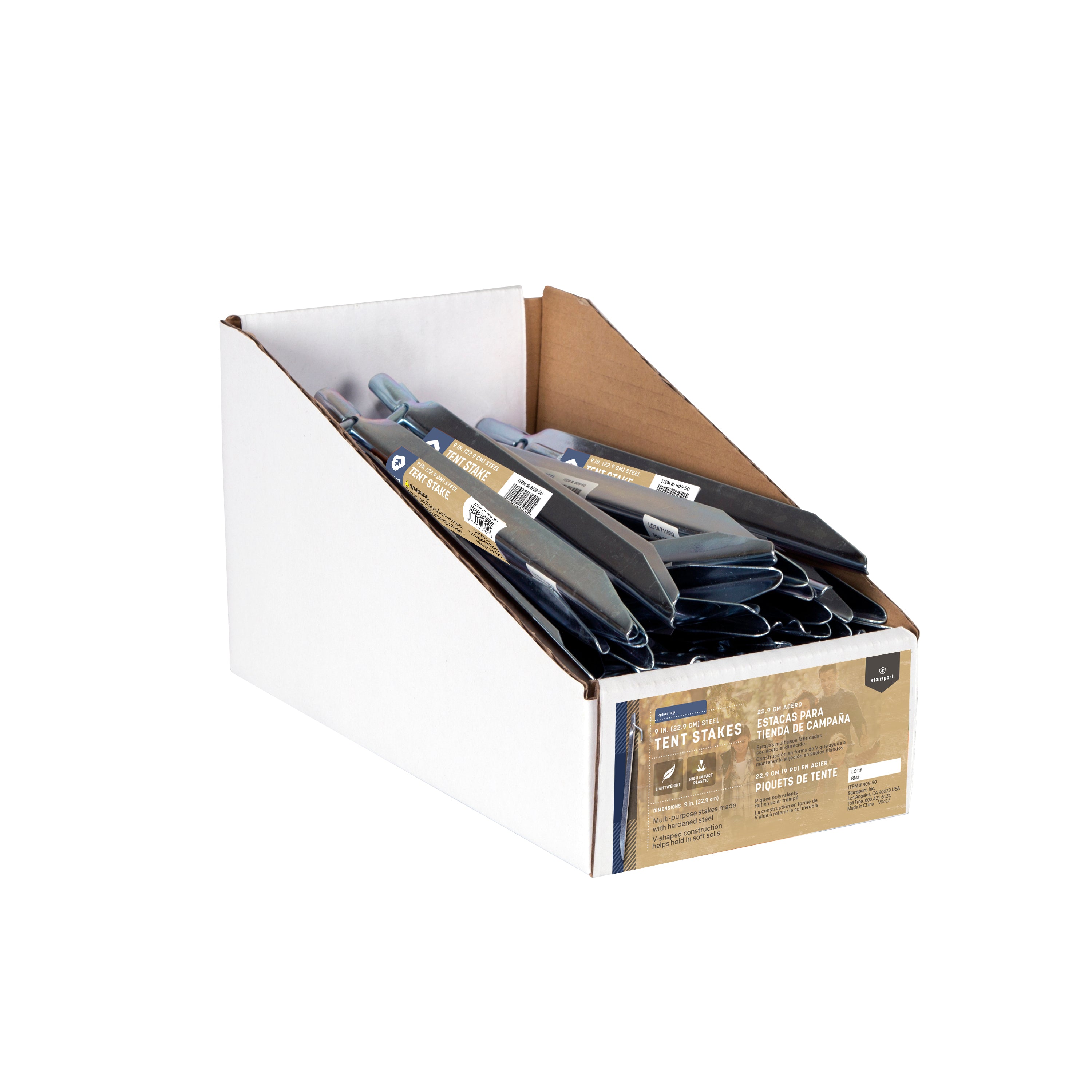 Tent Stakes - 9 In Steel - 50 Pack-eSafety Supplies, Inc