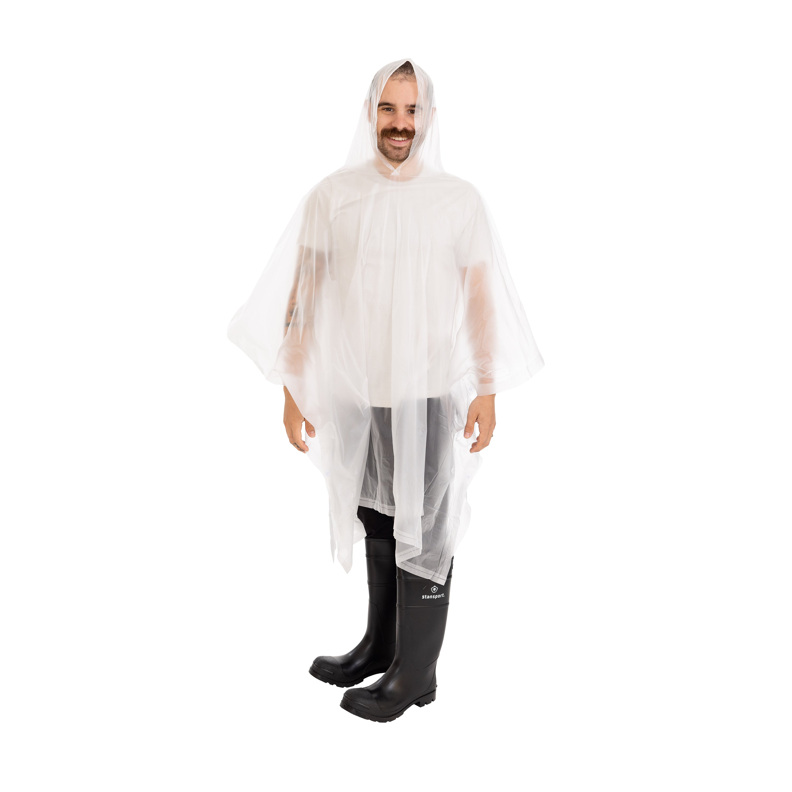 Vinyl Poncho - 52 In X 80 In - Clear-eSafety Supplies, Inc