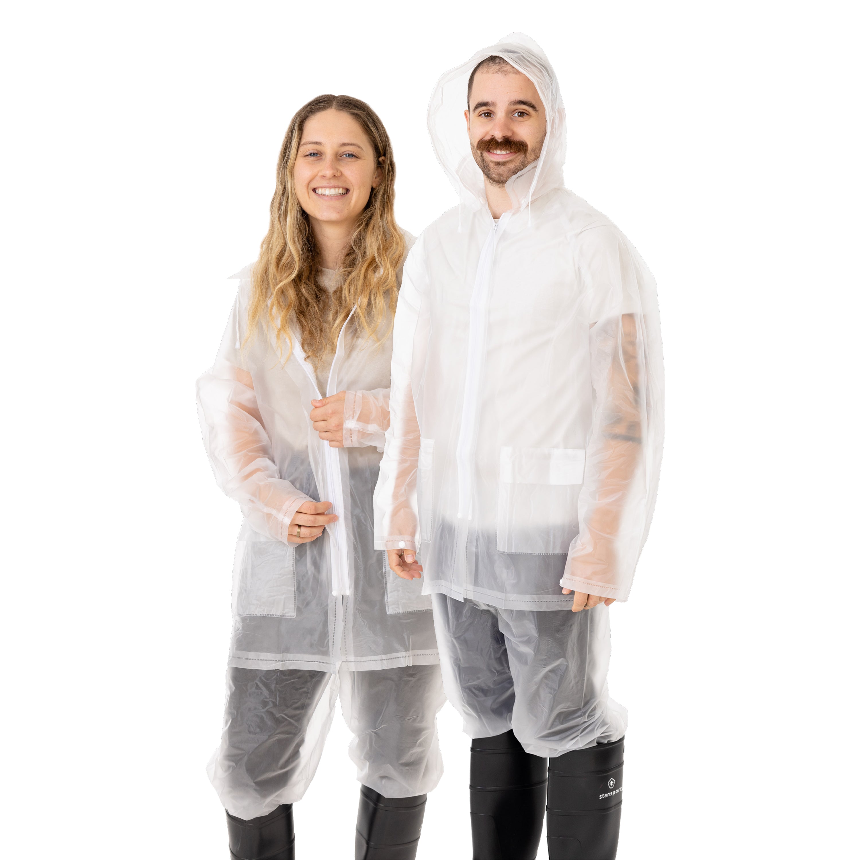 Mens Vinyl Rainsuit - Clear - Xl-eSafety Supplies, Inc