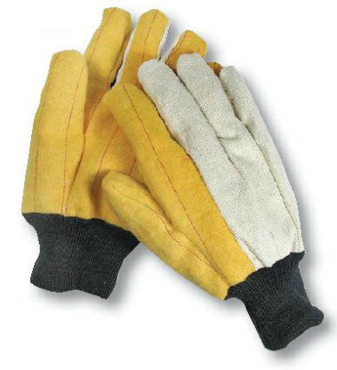 Cotton Gold Chore Gloves with Knit Wrist-eSafety Supplies, Inc