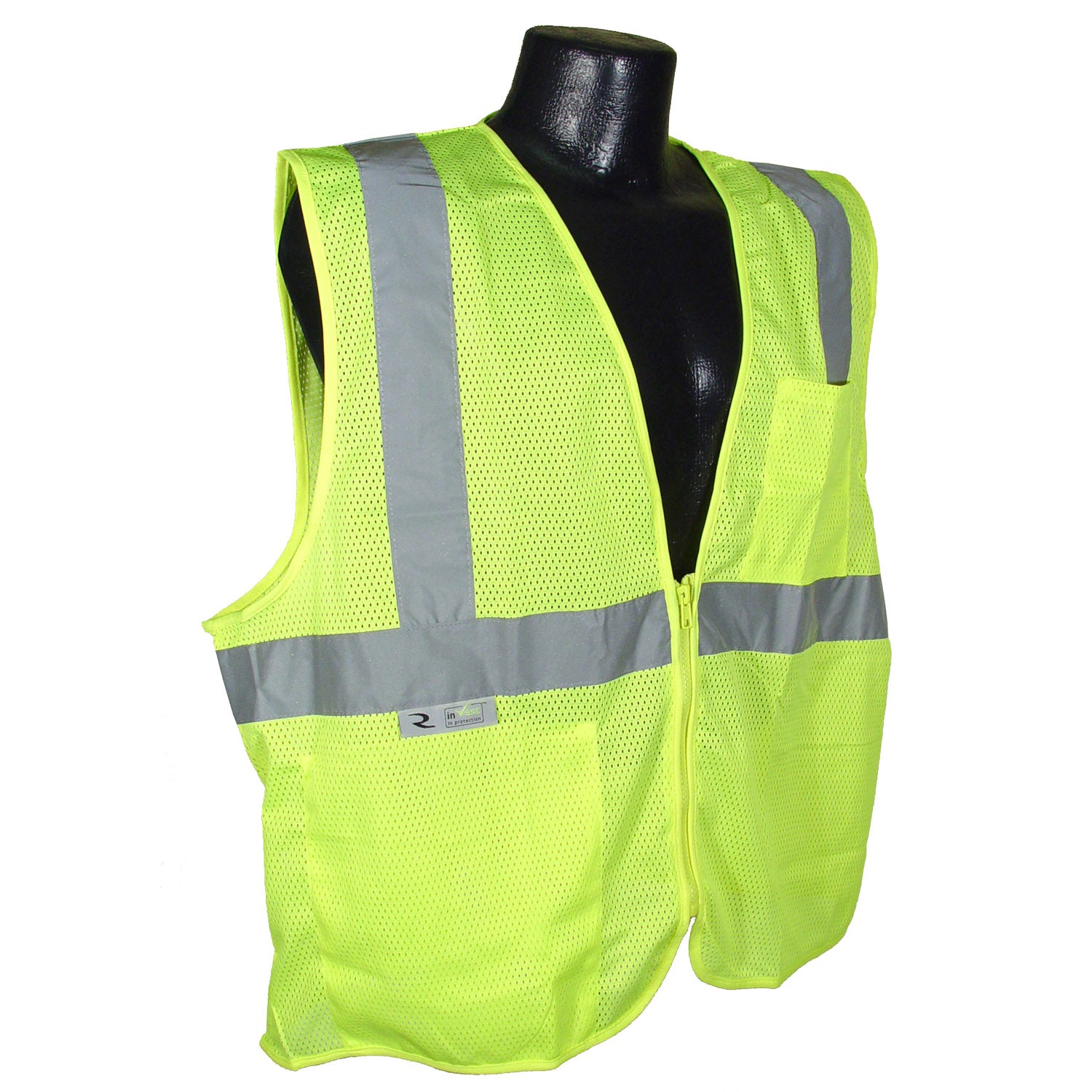 Radians SV2ZGM Economy Type R Class 2 Mesh Safety Vest with Zipper - Yellow/Lime-eSafety Supplies, Inc
