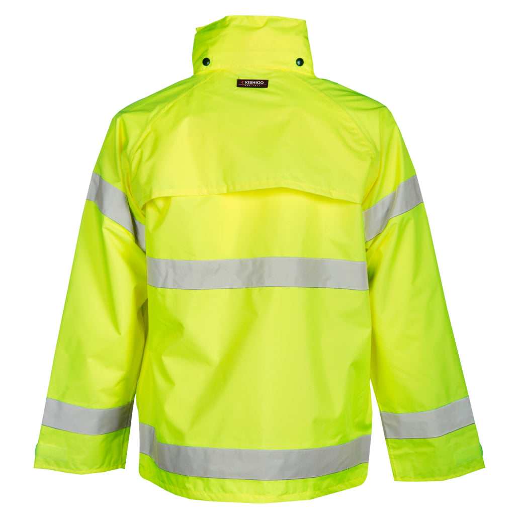 Class 3 Lime Storm Stopper Rainwear Jacket-eSafety Supplies, Inc
