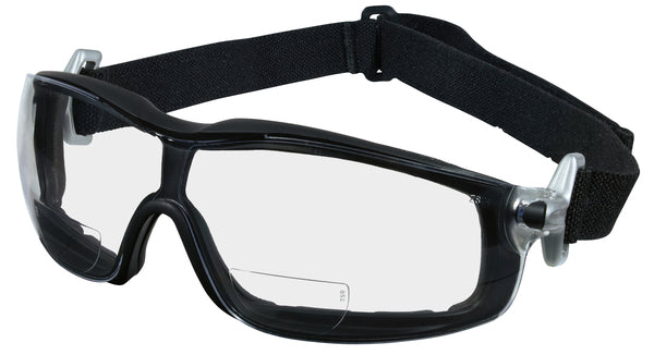 MCR Safety RT1 Black Frame, Magnifier 2.5 CL UV-AF-eSafety Supplies, Inc