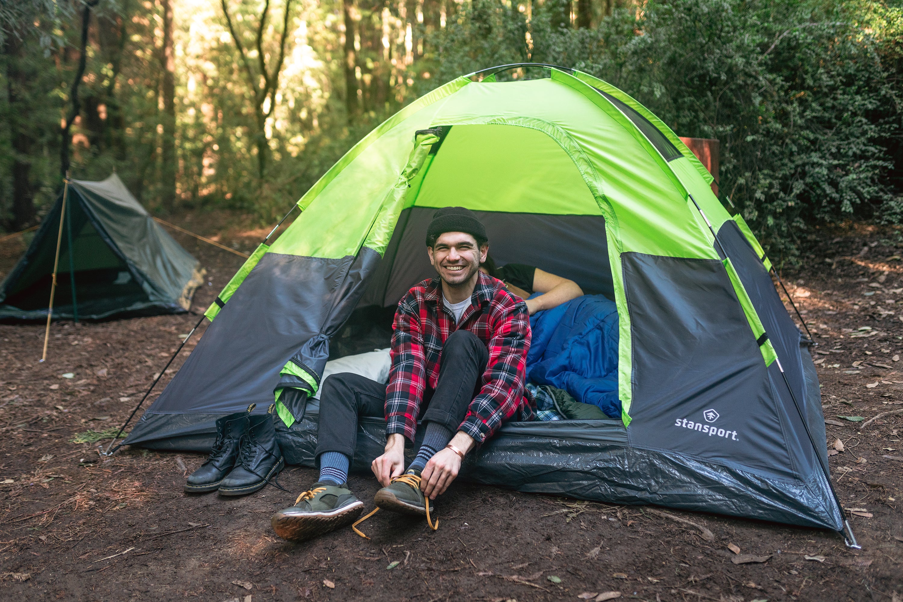 Cedar Creek 3 Season Tent-8 Ft X 7Ft X 54 In-Green/Grey Trim-eSafety Supplies, Inc