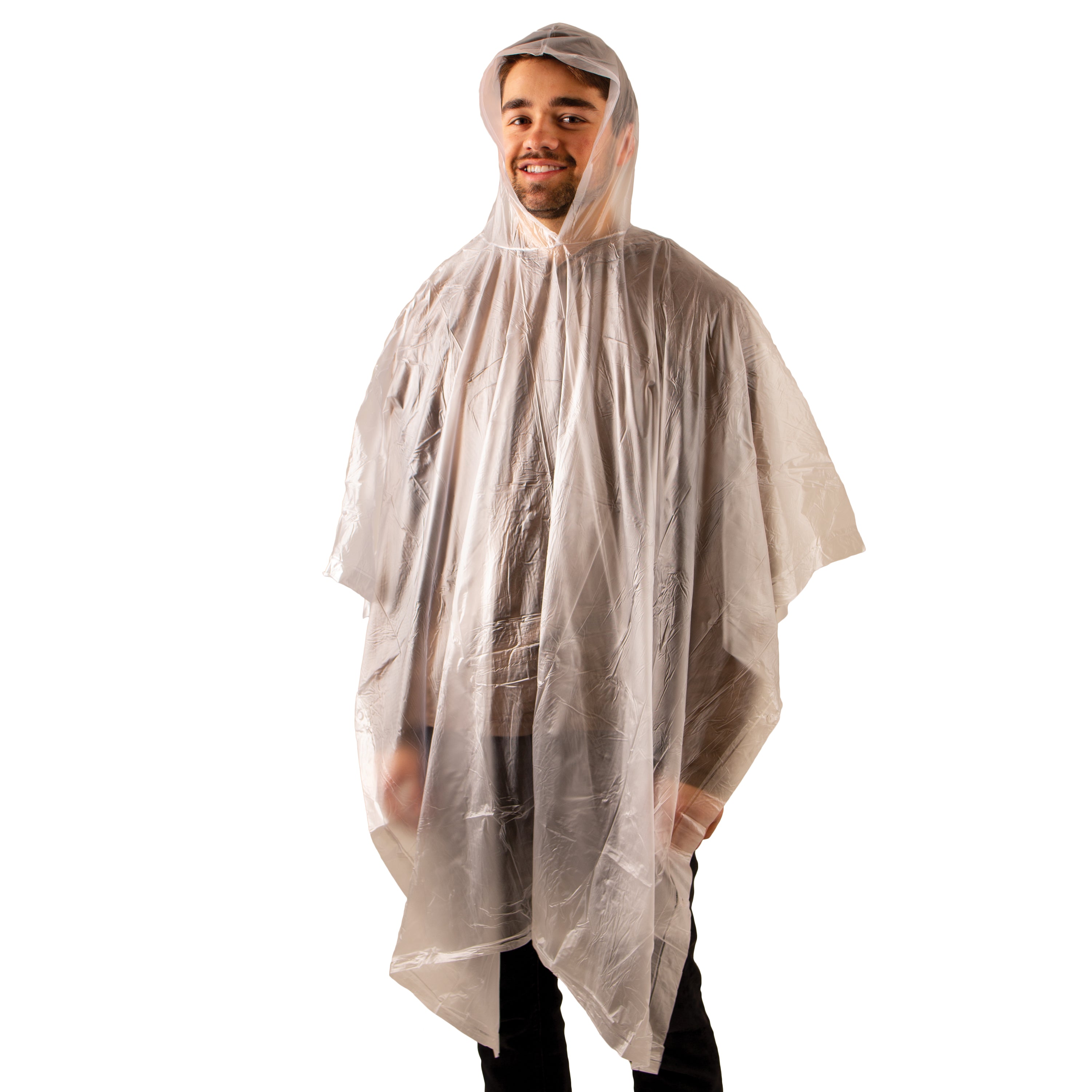 Vinyl Poncho - 52 In X 80 In - Clear-eSafety Supplies, Inc