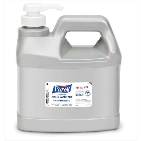Purell Advanced Hand Sanitizer Gel Refill Size Jug with Pump - 64oz / 2 Liter-eSafety Supplies, Inc