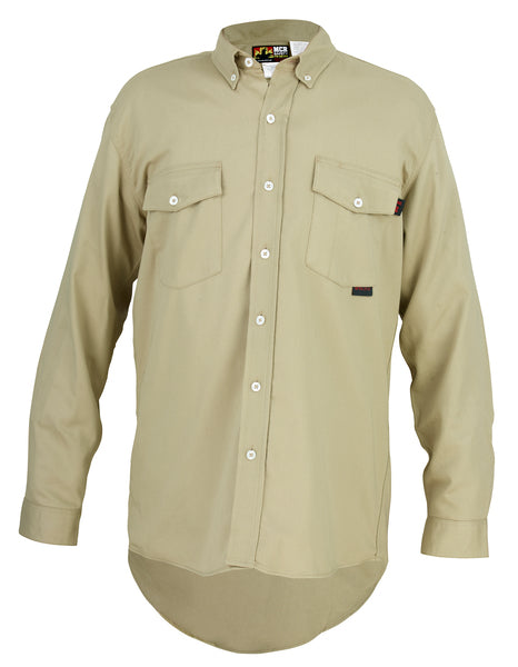 MCR Safety FR Long Sleeve Work Shirt Tan XL-eSafety Supplies, Inc