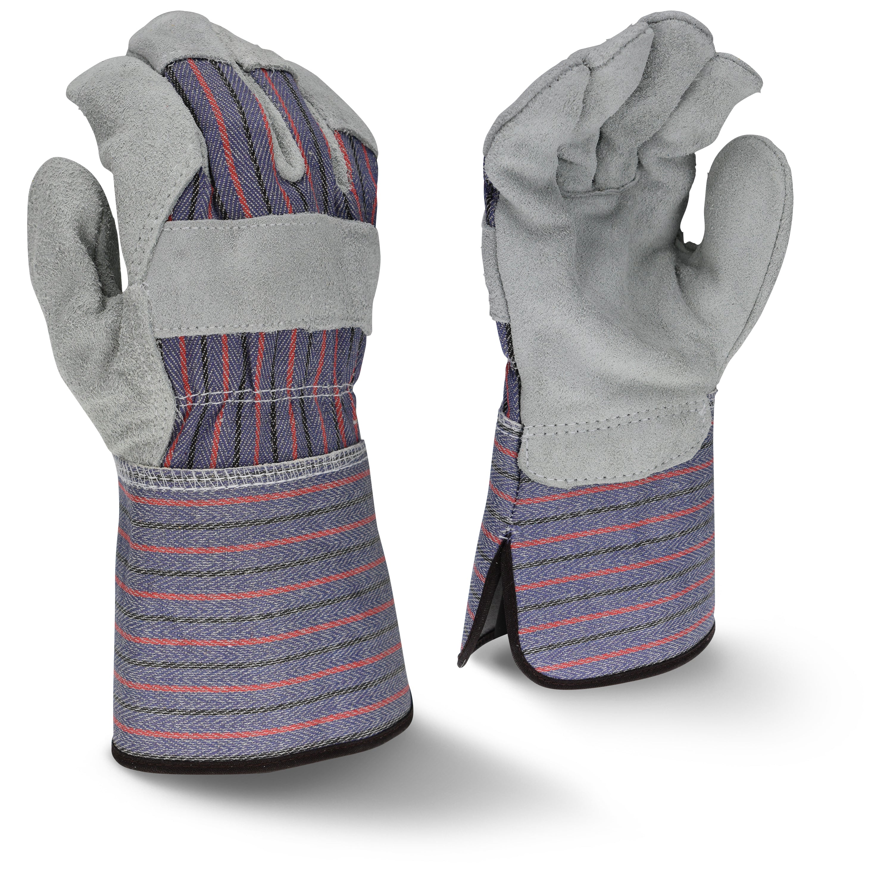 Radians RWG3200G Regular Shoulder Gray Split Cowhide Leather Glove with Gauntlet Cuff - Size L-eSafety Supplies, Inc